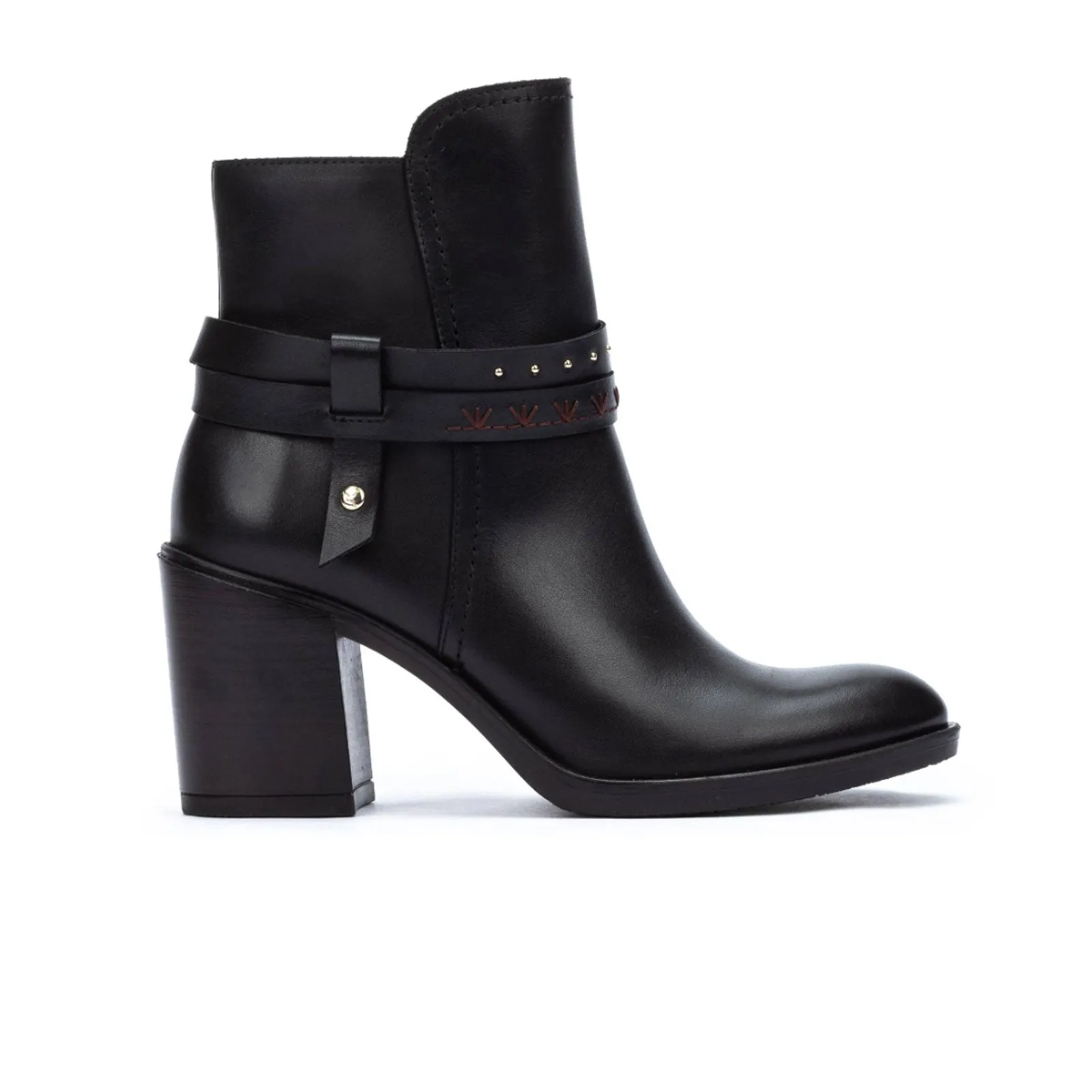 Pikolinos Rioja W7Y-8940 Heeled Ankle Boot (Women) - Black Leather