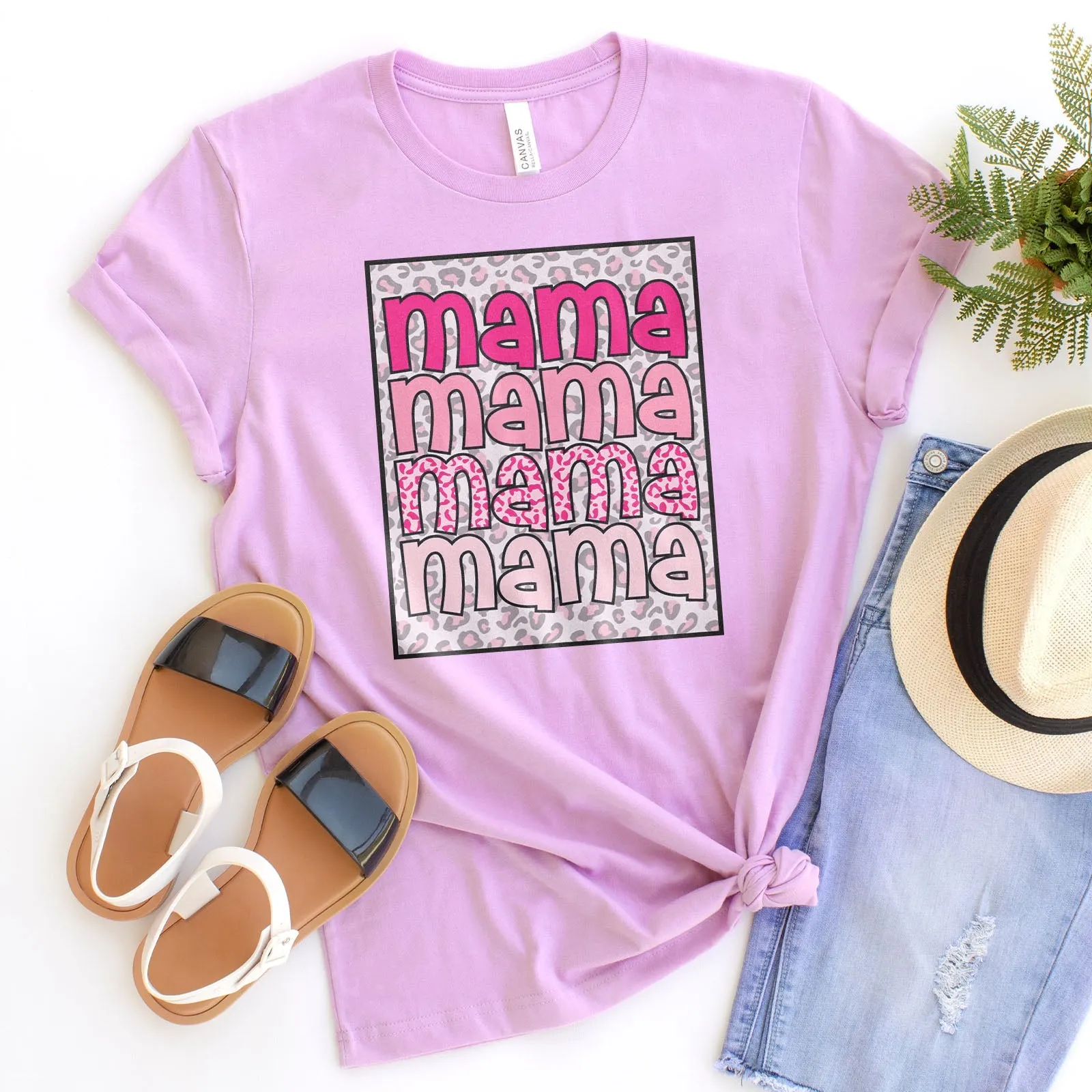 Pink Leopard Mama Tee Shirts For Women - Christian Shirts for Women - Religious Tee Shirts