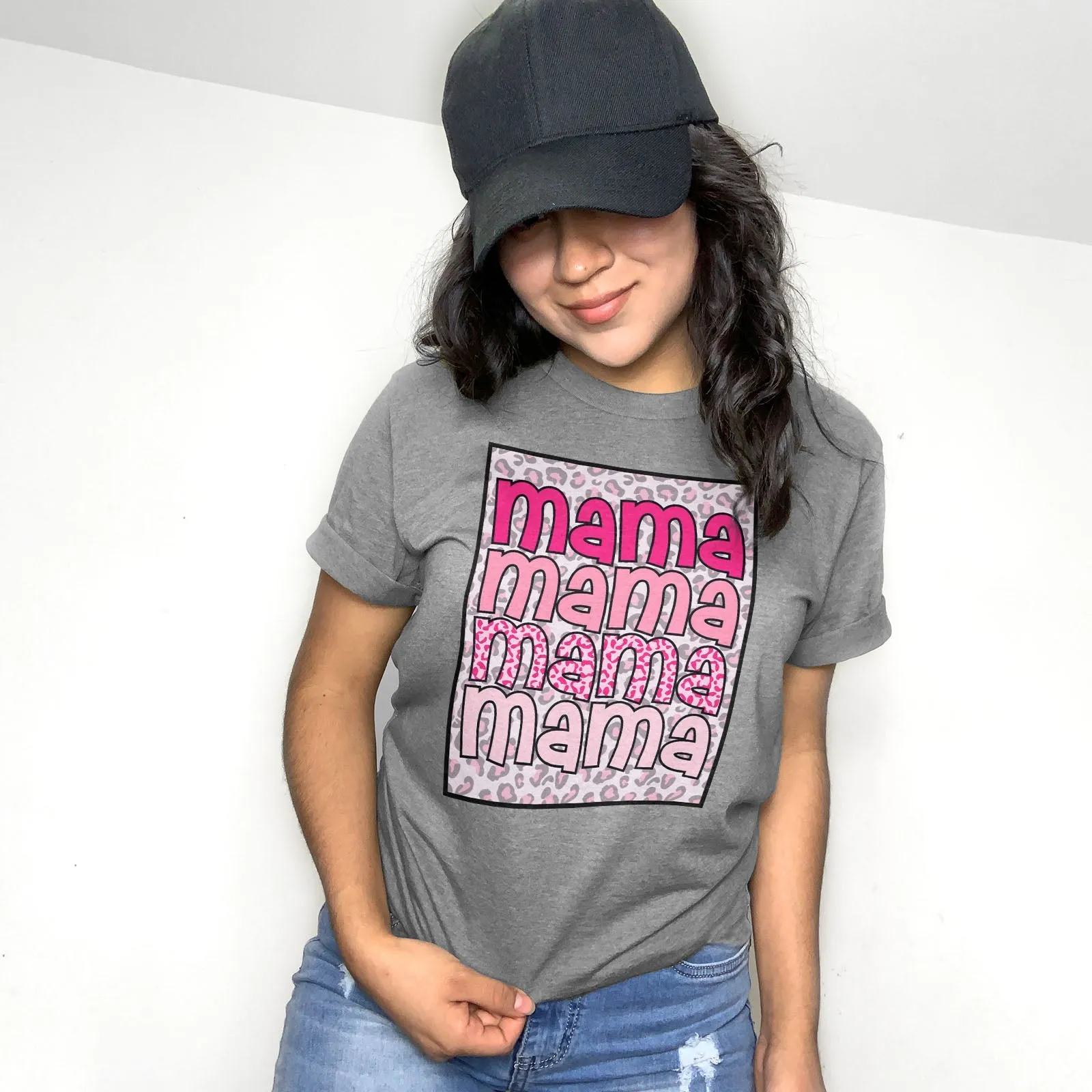 Pink Leopard Mama Tee Shirts For Women - Christian Shirts for Women - Religious Tee Shirts