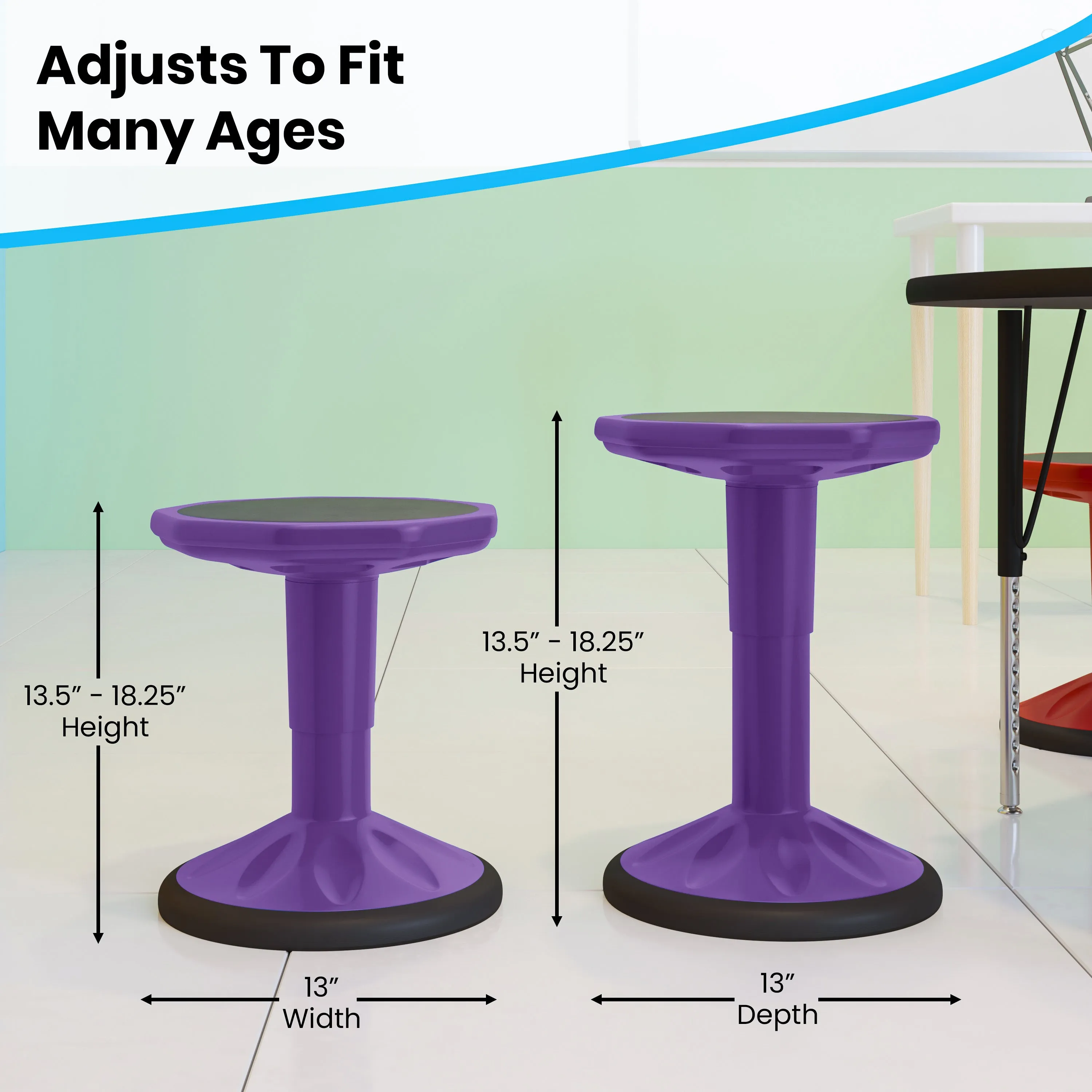 Purple Kids Active Flex Stool AY-9001S-PR-GG