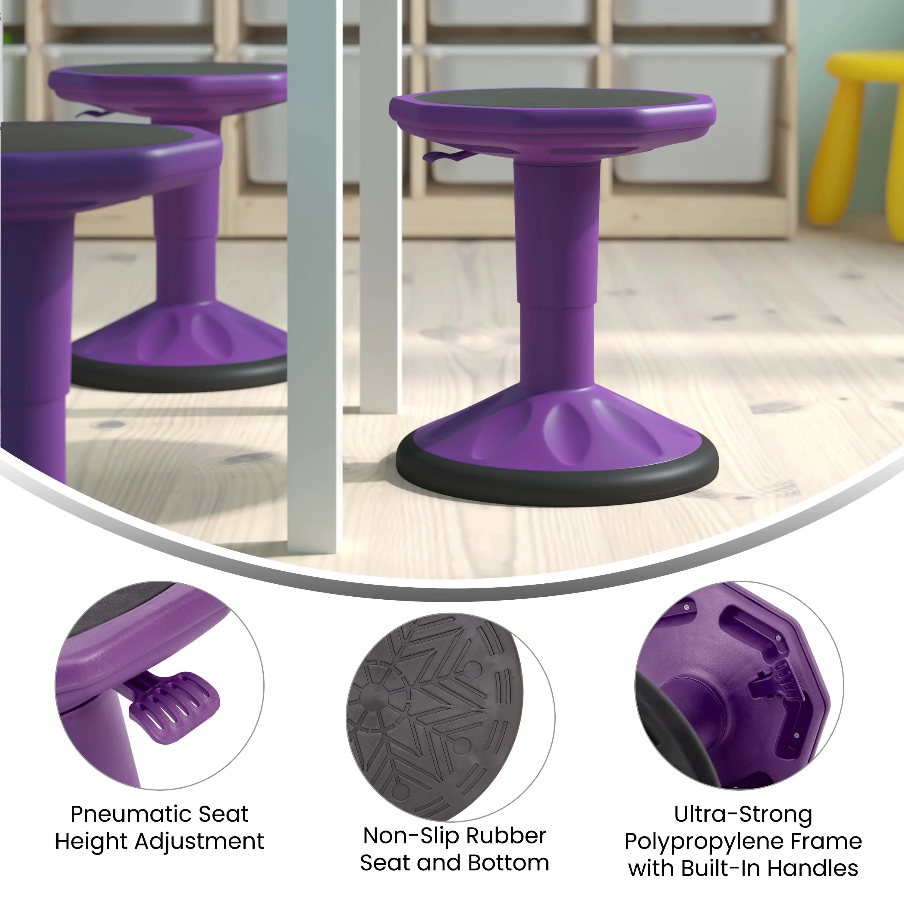 Purple Kids Active Flex Stool AY-9001S-PR-GG