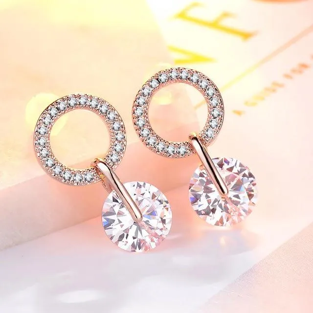 Round Women Drop Earrings Stylish Women Earring Jewelry