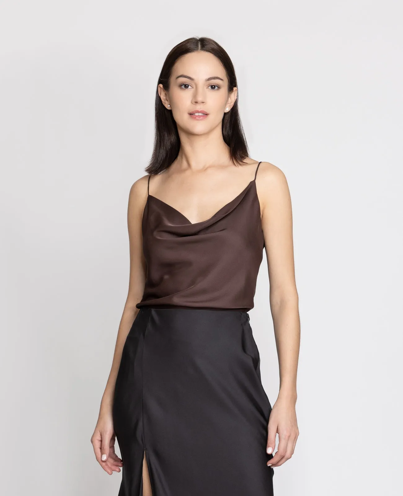 Silk Cowl Neck Camisole