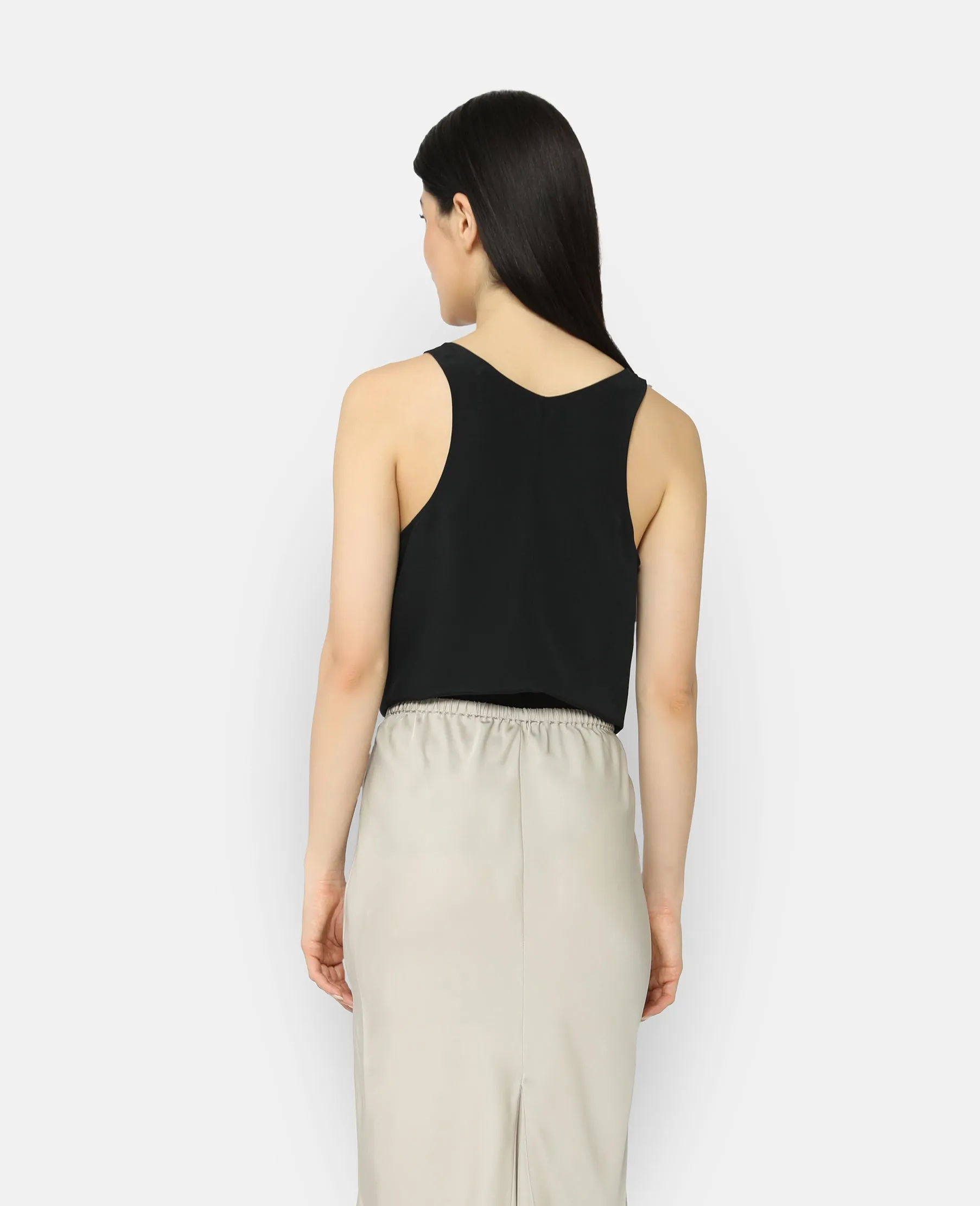 Silk Deep V-Neck Tank