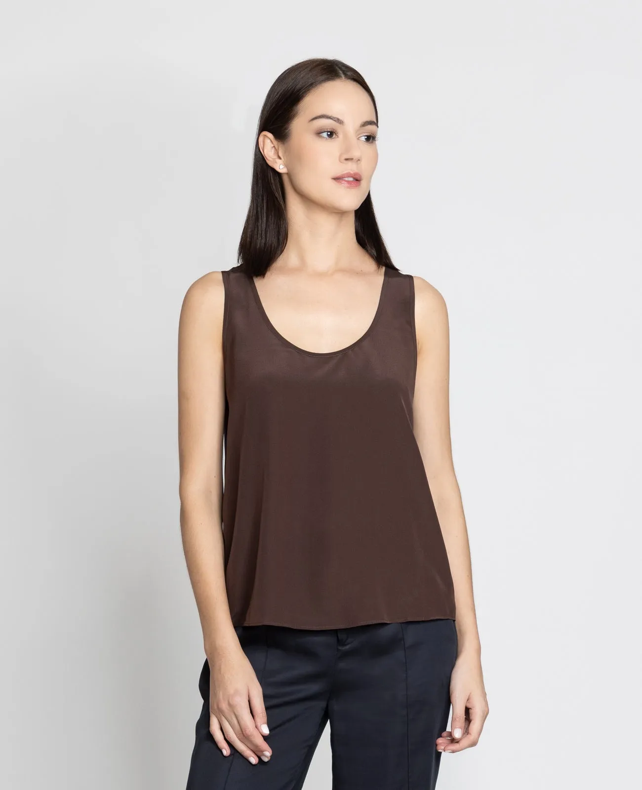 Silk Signature Scoop Neck Tank