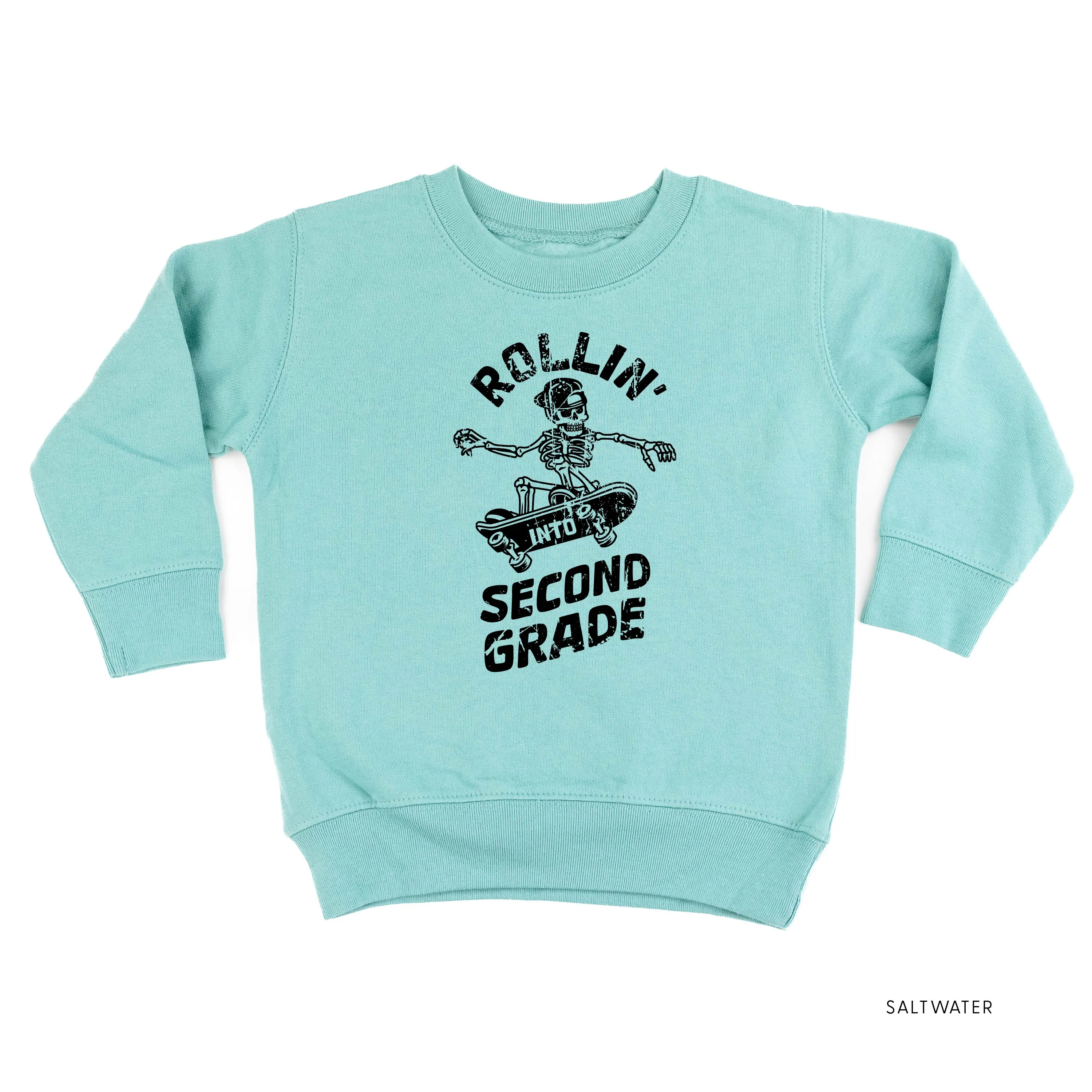 Skateboarding Skelly - Rollin' into Second Grade - Child Sweater