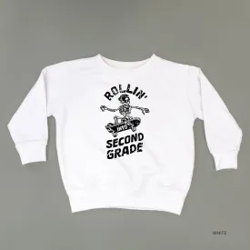 Skateboarding Skelly - Rollin' into Second Grade - Child Sweater