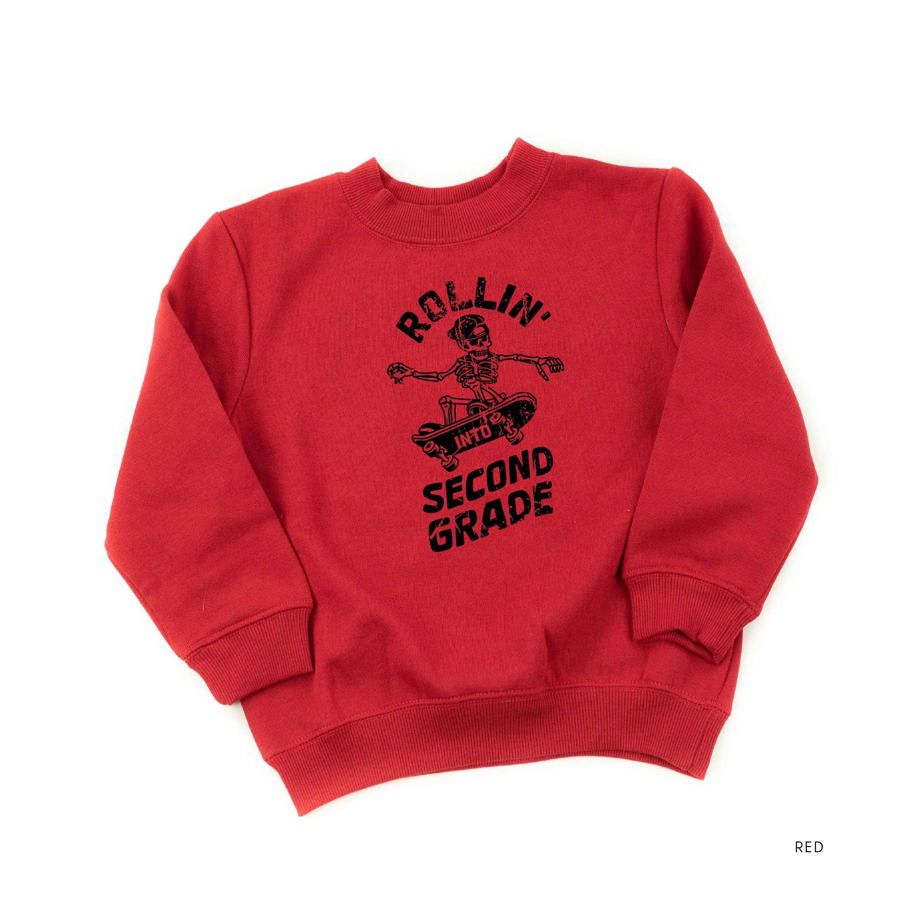 Skateboarding Skelly - Rollin' into Second Grade - Child Sweater