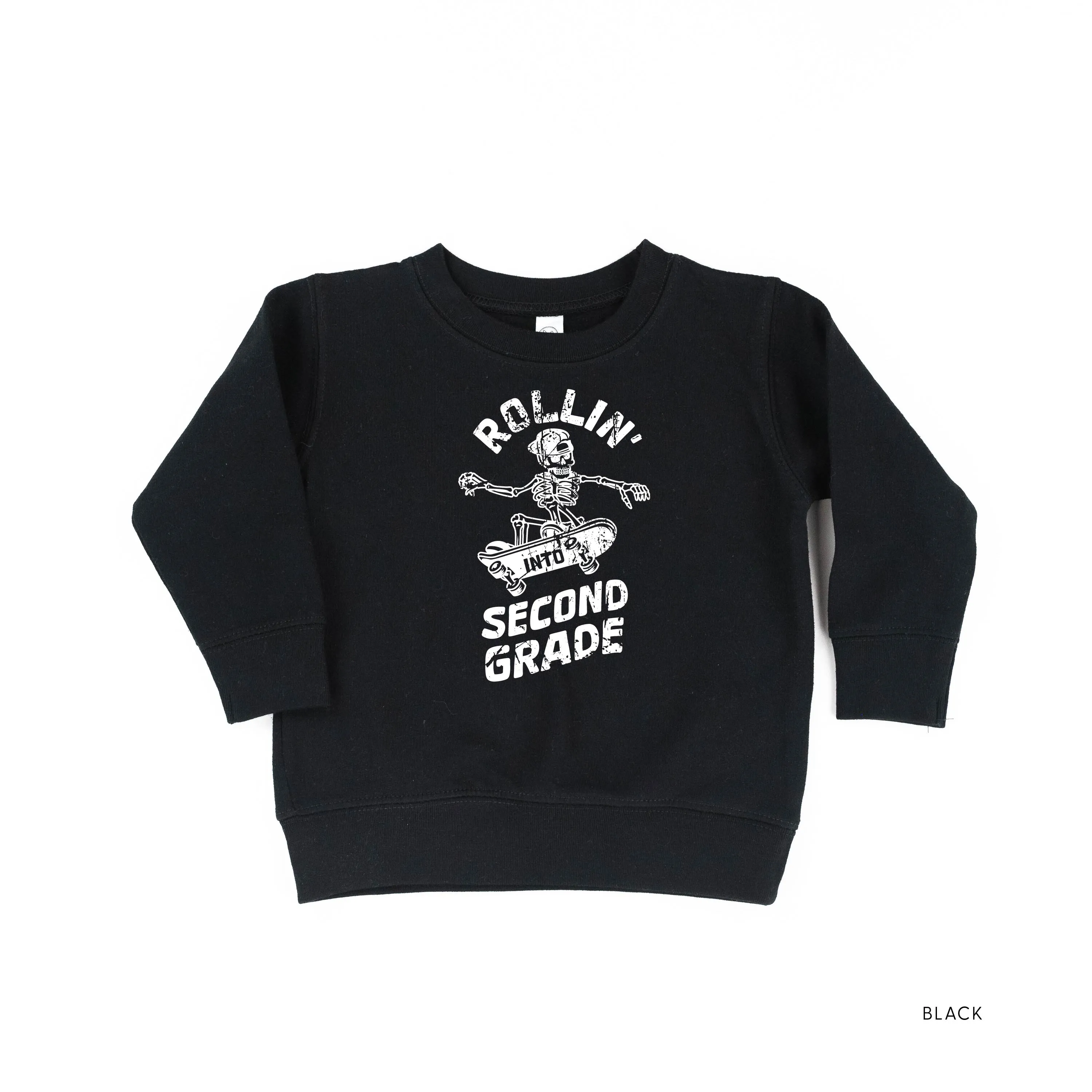 Skateboarding Skelly - Rollin' into Second Grade - Child Sweater