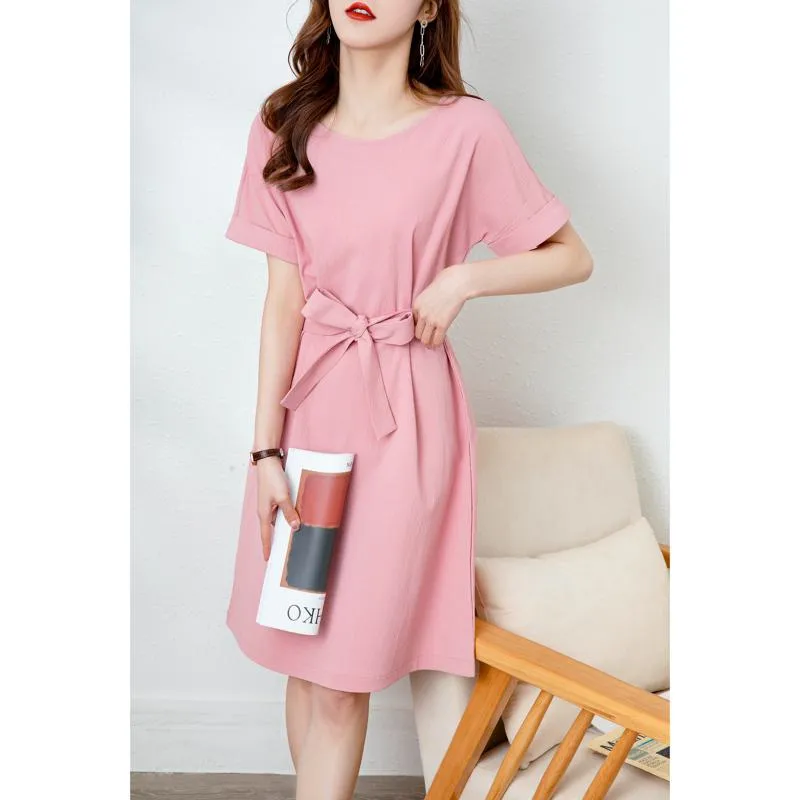 Slimming Tie-Up Elegance Belted Chic Bow Tie Dress