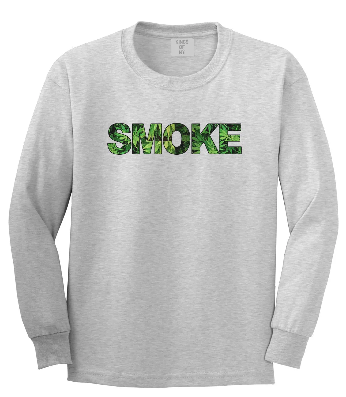 Smoke Weed Marijuana Print Boys Kids Long Sleeve T-Shirt