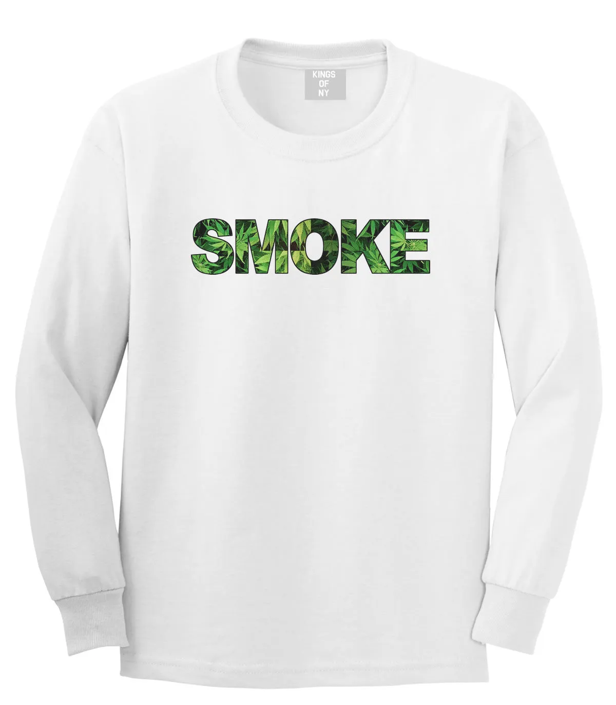 Smoke Weed Marijuana Print Boys Kids Long Sleeve T-Shirt