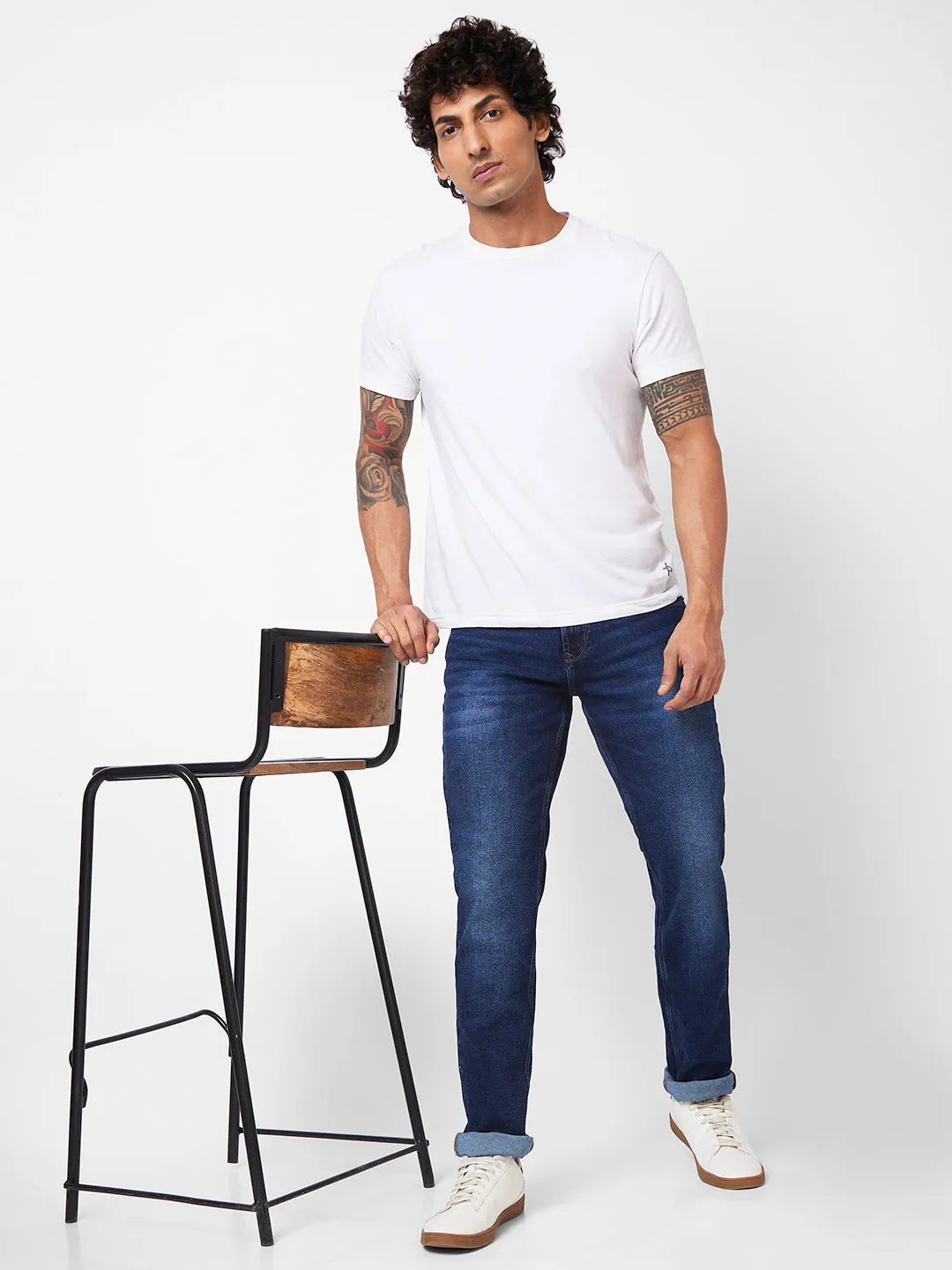 Spykar Men Slim Fit Low-Rise Light Fade Jeans