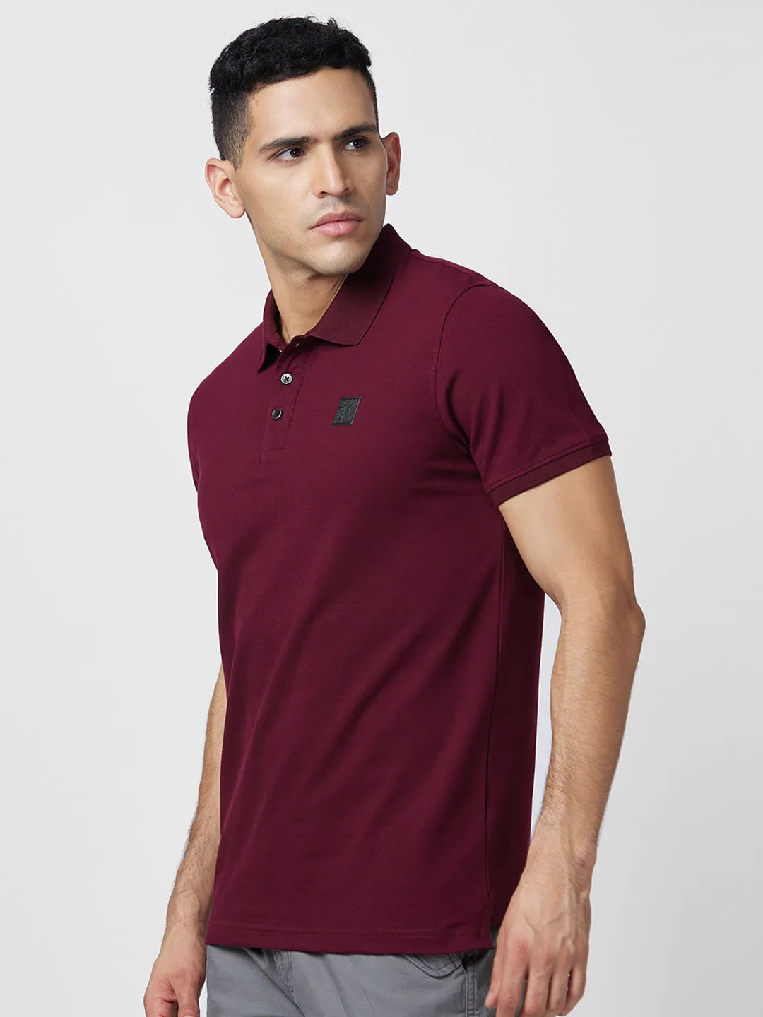 Spykar Polo Collar Slim Fit T-Shirt