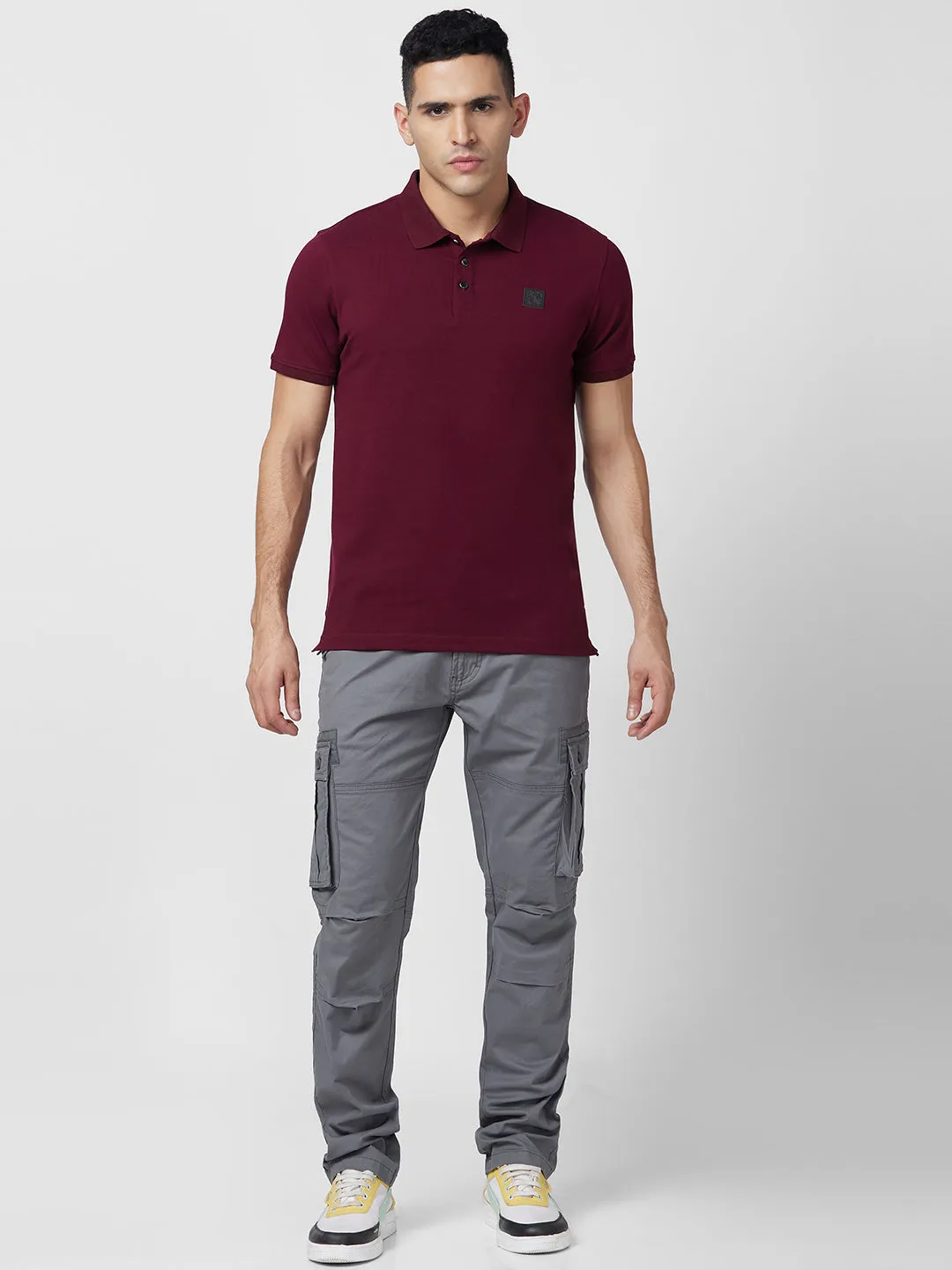 Spykar Polo Collar Slim Fit T-Shirt