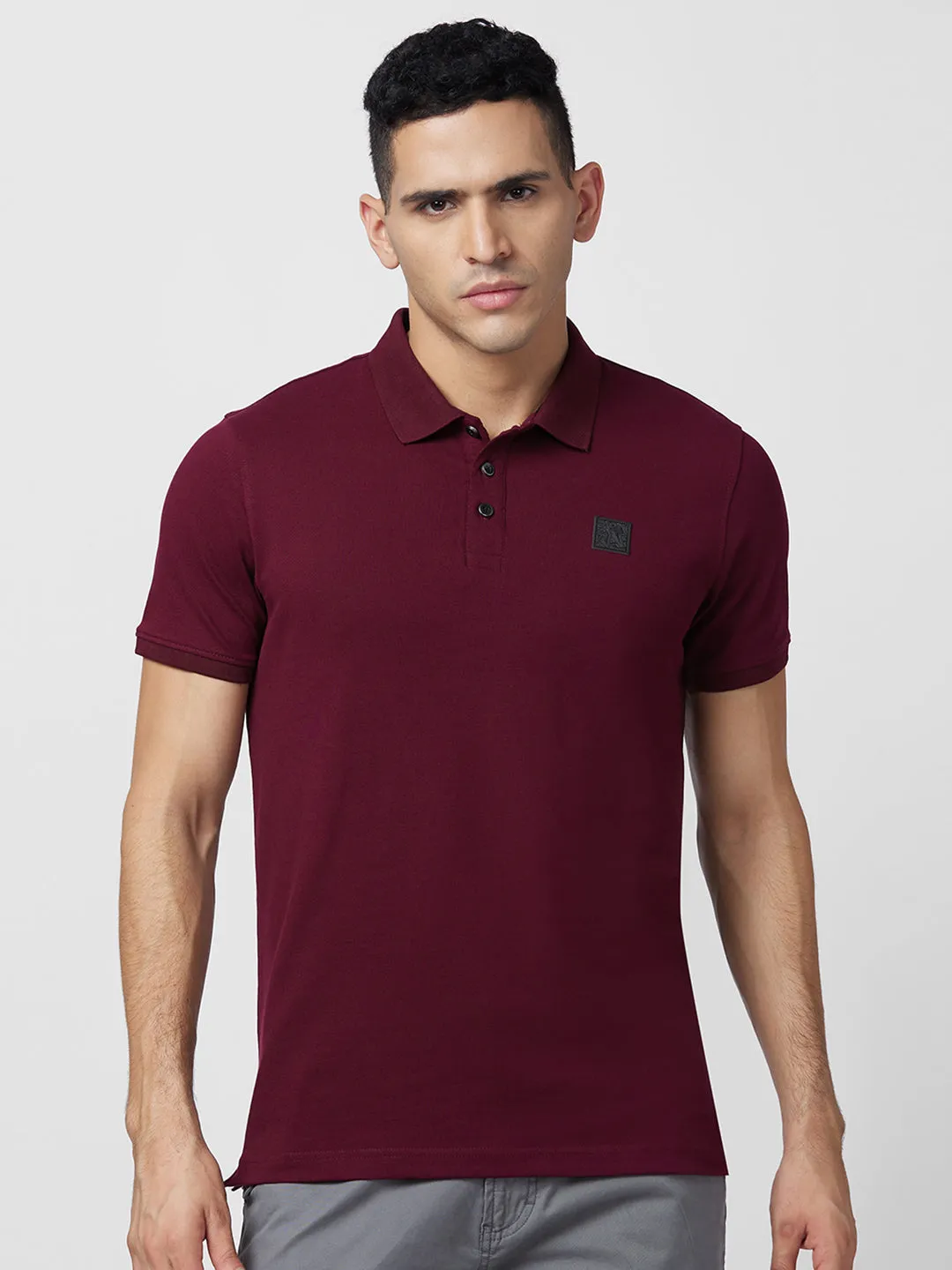 Spykar Polo Collar Slim Fit T-Shirt