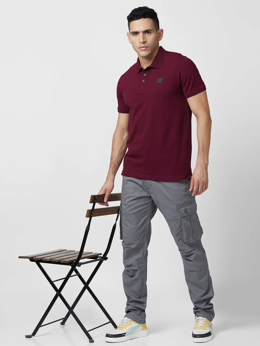 Spykar Polo Collar Slim Fit T-Shirt