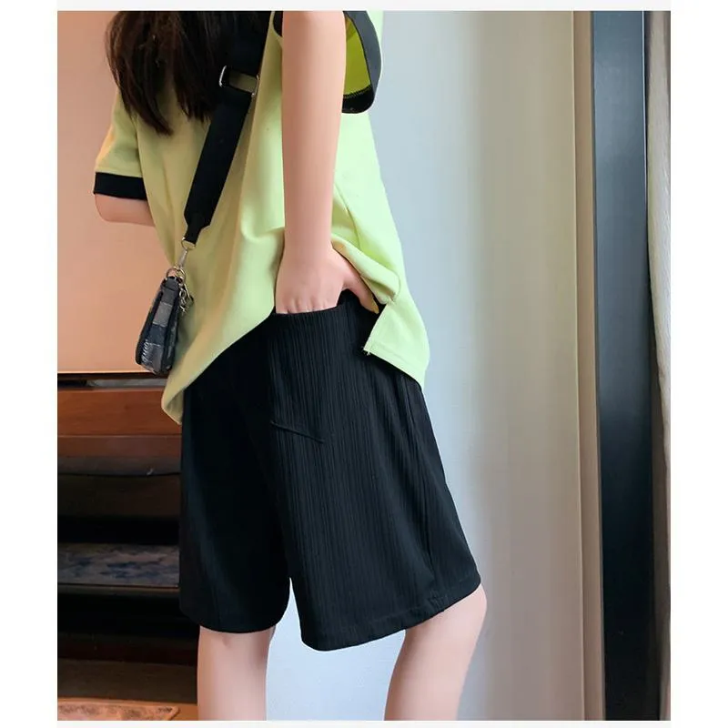 Straight Loose Fit Casual Wide-Leg Slimming Shorts