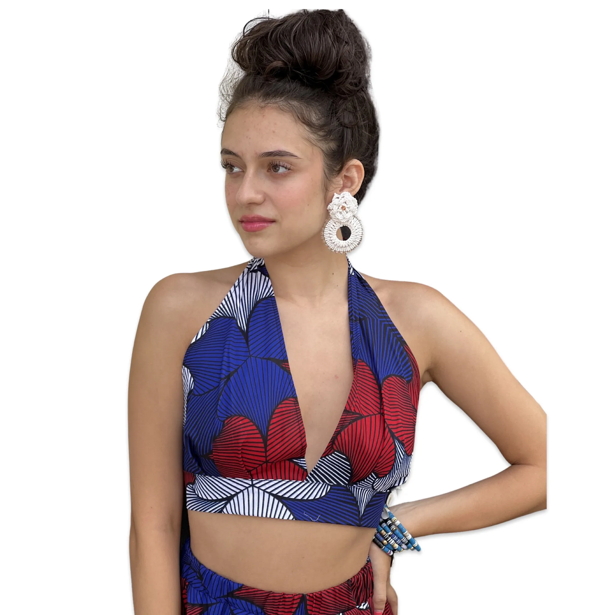 The Chroma Collection Halter Top - Red, White, and Blue