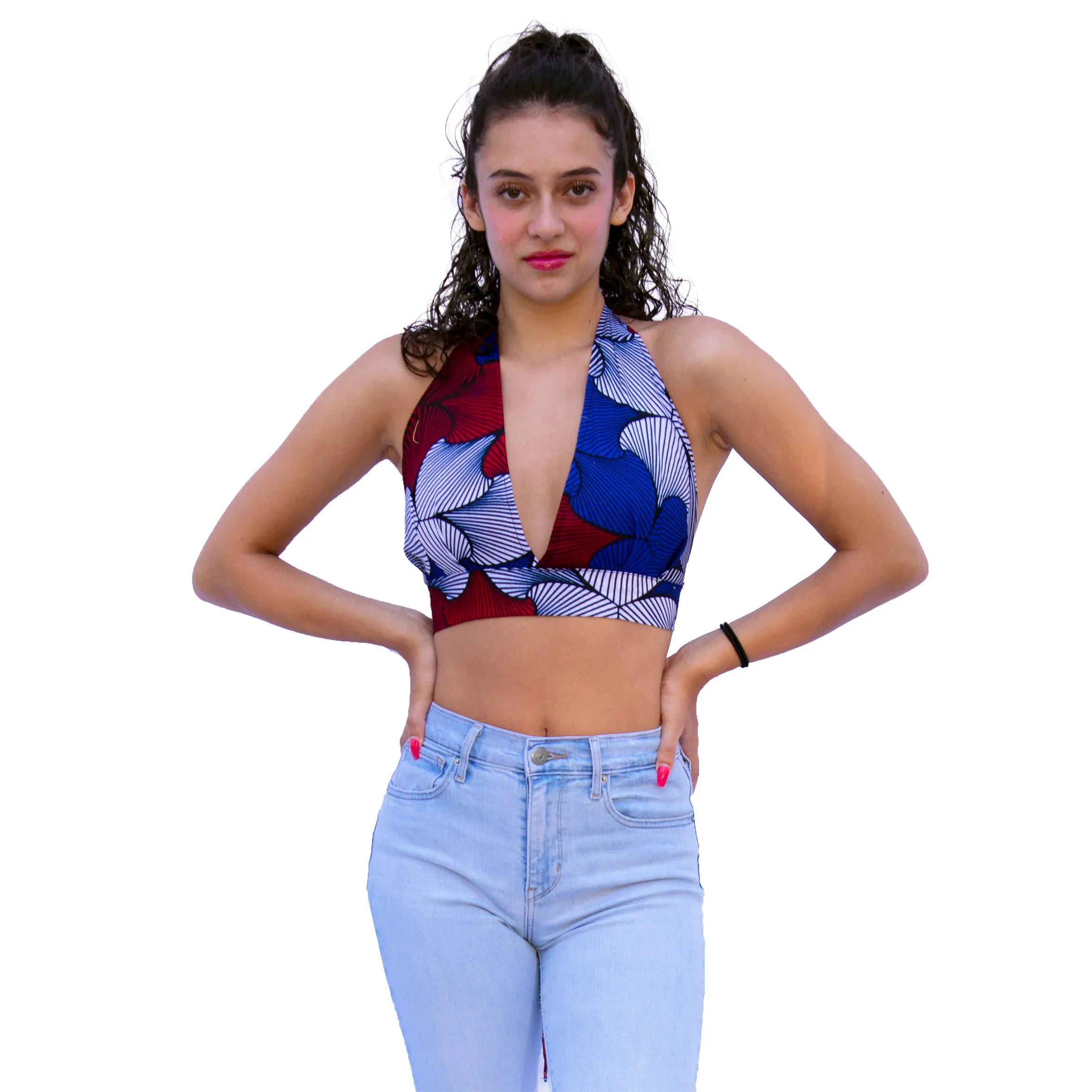 The Chroma Collection Halter Top - Red, White, and Blue