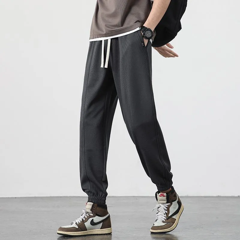 Trendy Houndstooth Casual Tapered Elasticity Sports Loose Fit Sweatpant