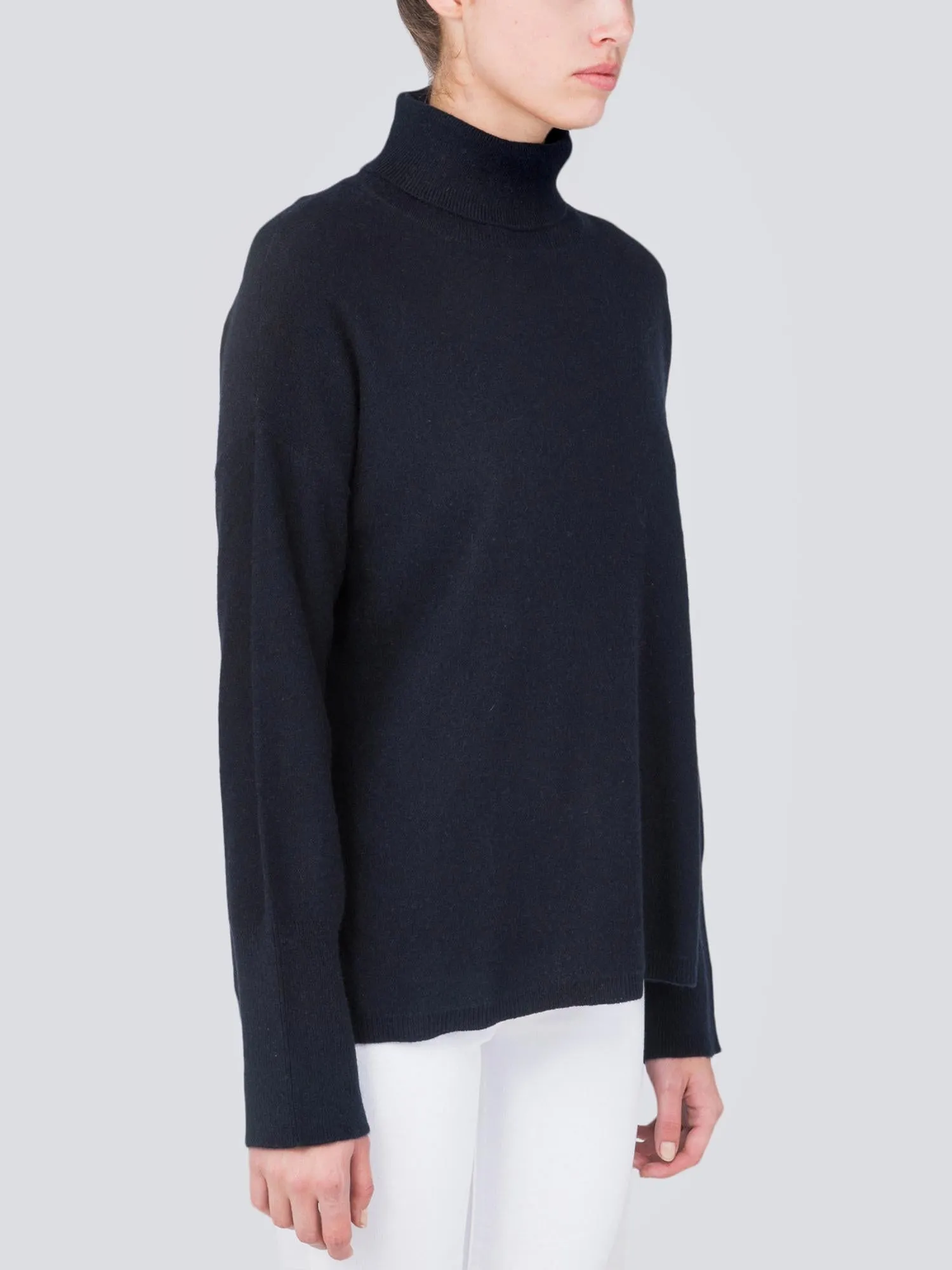 Turtleneck Loosefit Tunic_Dark Navy