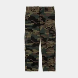 Twill Cargo Mens Pants (Camo Green)