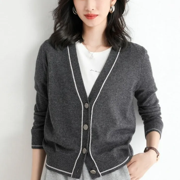 V-neck Knit Cardigan