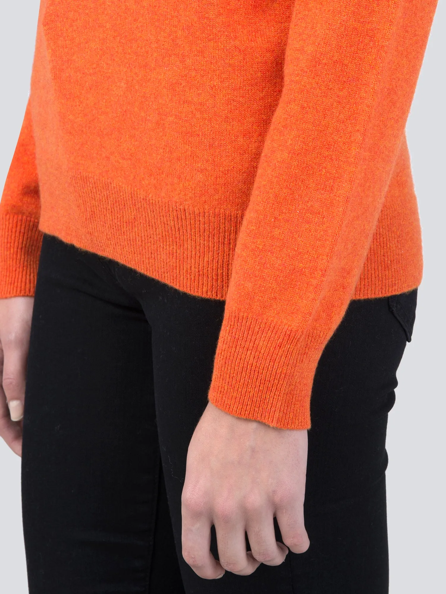 V Neck Sweater_Orange