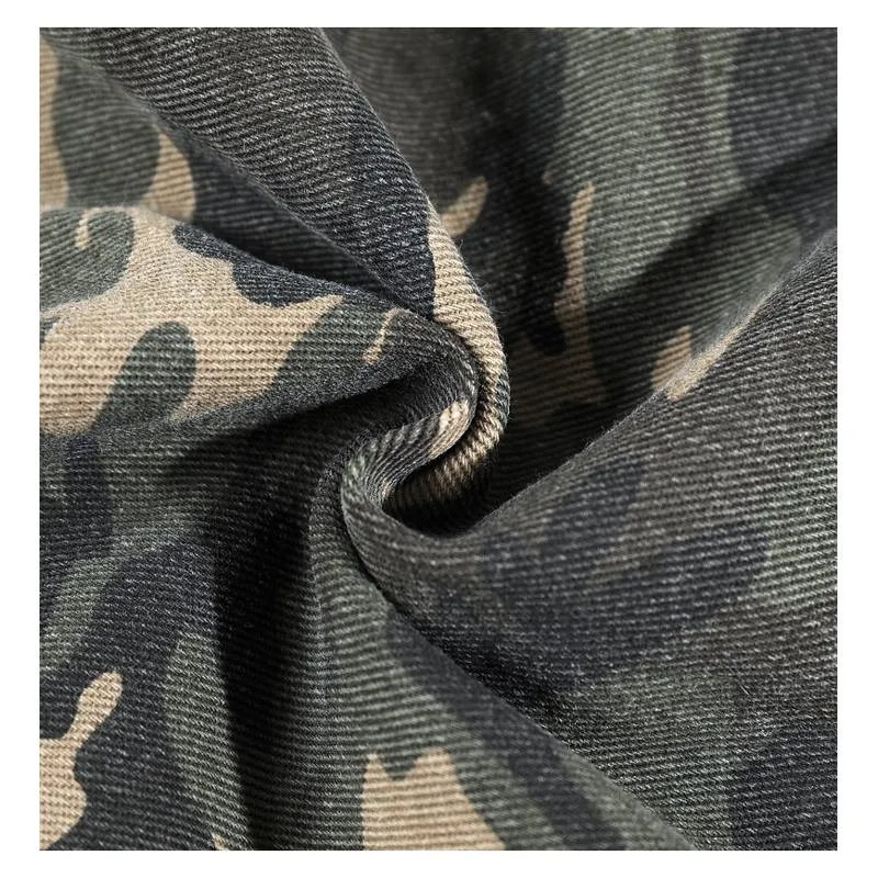 Versatile Wide-Leg Straight Camouflage Loose Fit Washed Out Sweatpant