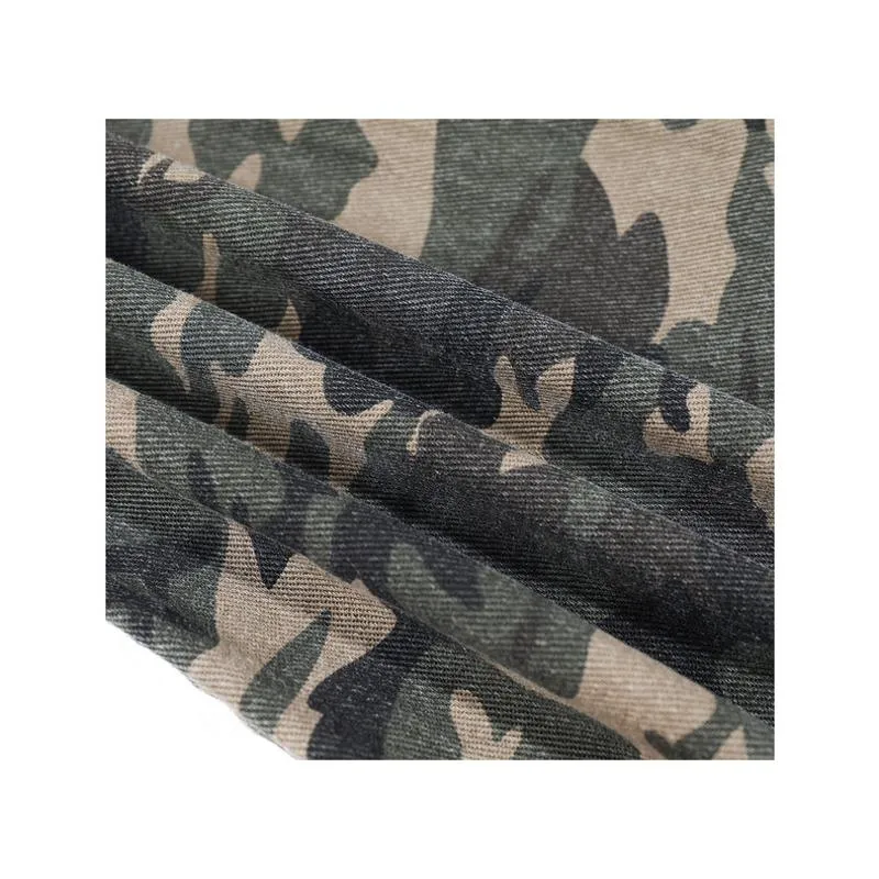 Versatile Wide-Leg Straight Camouflage Loose Fit Washed Out Sweatpant