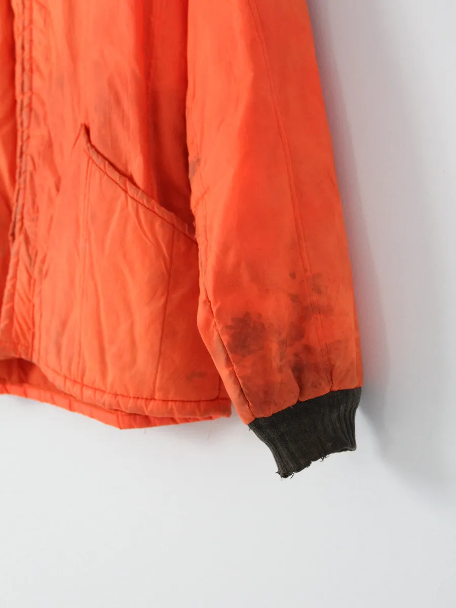 vintage orange nylon hunting jacket