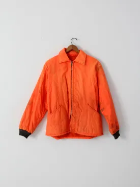 vintage orange nylon hunting jacket