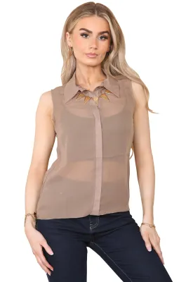 Women Summer Sleeveless Shirt