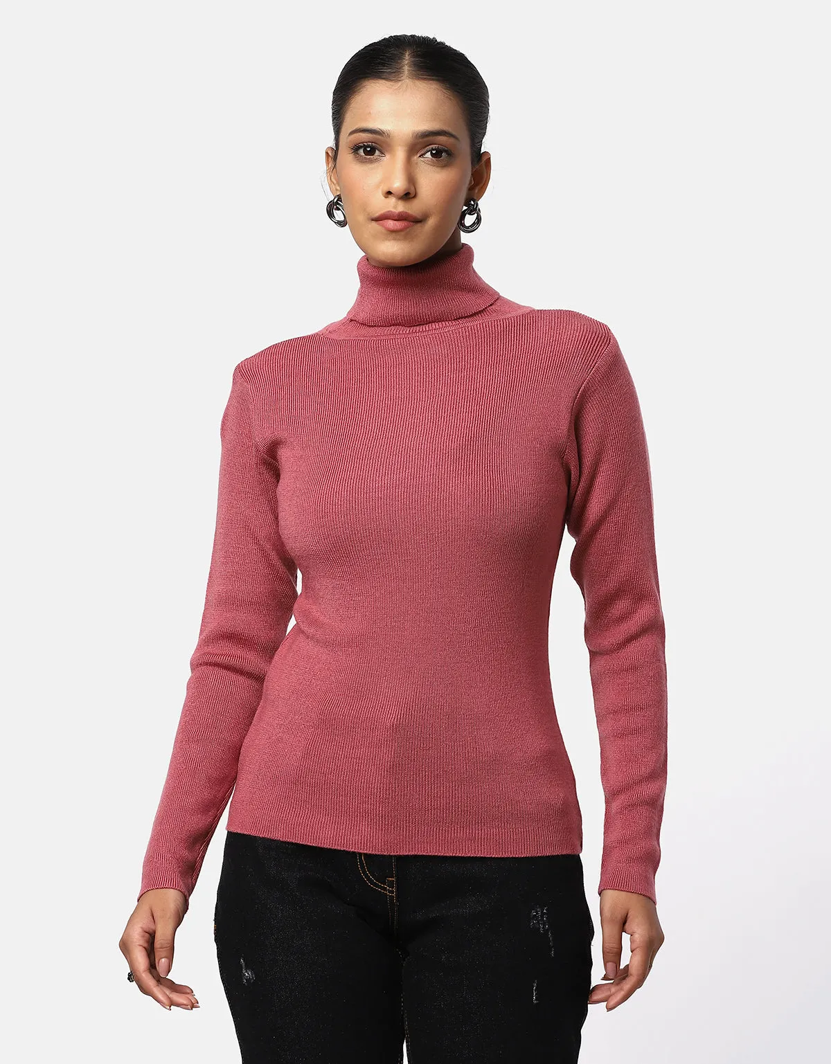 Women Woolen High Neck  Skivvy