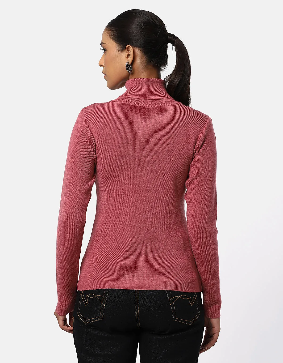 Women Woolen High Neck  Skivvy