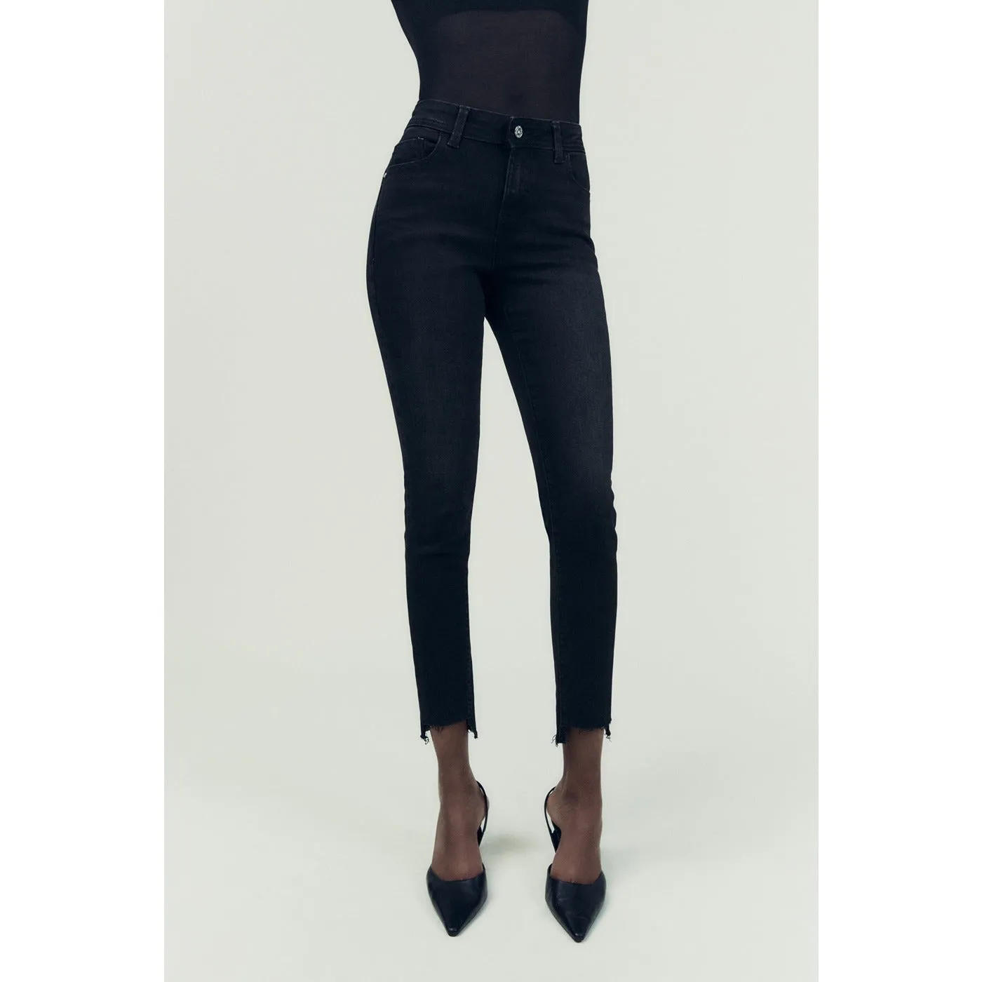 ZR Black Skinny Mid Rise Jeans